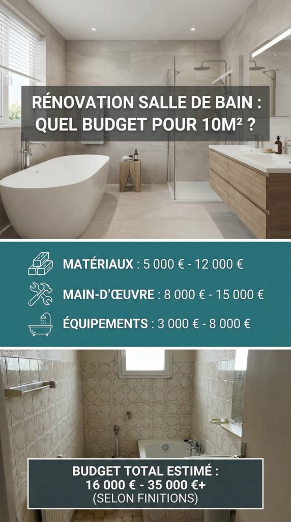 Rénovation salle de bain : quel budget prévoir pour une salle de bains de 10m2 ?